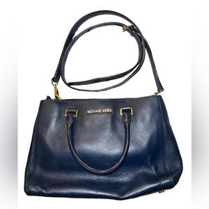 Michael Kors 2-Way Navy Blue Leather Purse